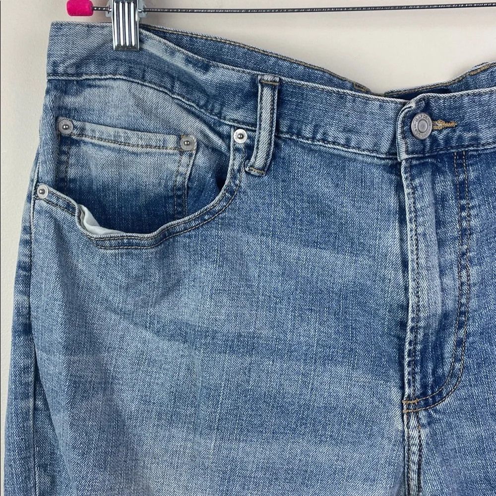 Gap Denim Slim Jeans Light Wash Distressed 38x32